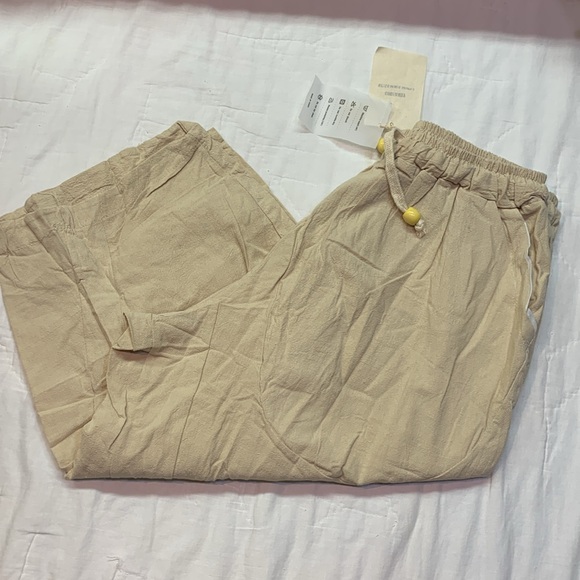 Coofandy- Linen-like, elastic waist Bermuda shorts with drawstring Size XXXL NWT - Picture 6 of 7